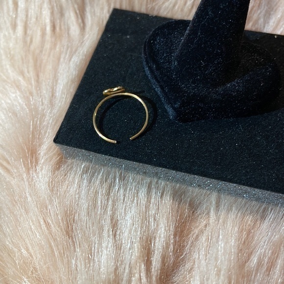 ๐ ๐ Rโ ๐ Personalized-Initial Heart Ring Stainless Steel Gold Tone ADJUSTABLE - Picture 5 of 6